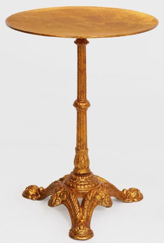 Direktkauf Casa Padrino table d'appoint baroque de luxe or antique Ø 50 x H. 66 cm - Table ronde en bois massif - Mobilier Baroque