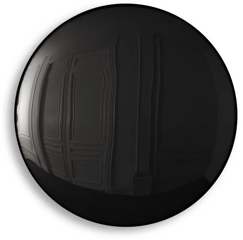 Preiswert Casa Padrino miroir de luxe noir Ø 91 cm - Miroir mural rond convexe - Mobilier de Luxe