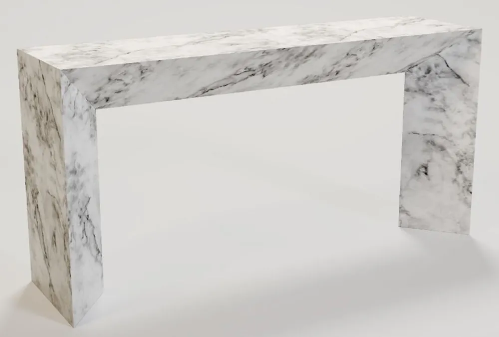 Casa Padrino console de luxe en marbre blanc 160 x 42 x H. 80 cm - Table console moderne en marbre de Carrare de haute qualité - Mobilier de Luxe Markenware