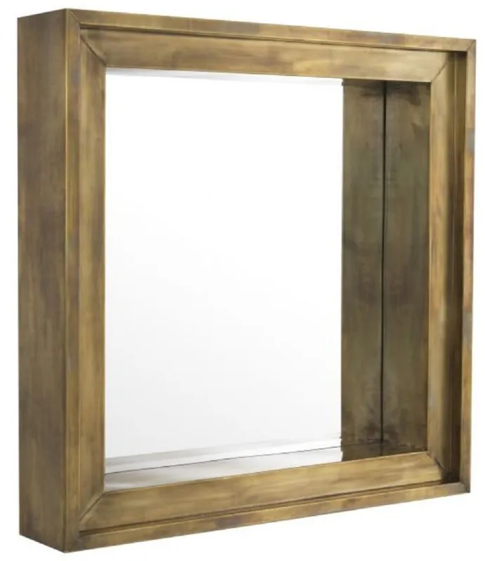 Zertifiziert Casa Padrino miroir mural de luxe laiton vintage 100 x 20 x H. 100 cm - Miroir de salon - Miroir de chambre - Miroir d'armoire - Meubles de Luxe