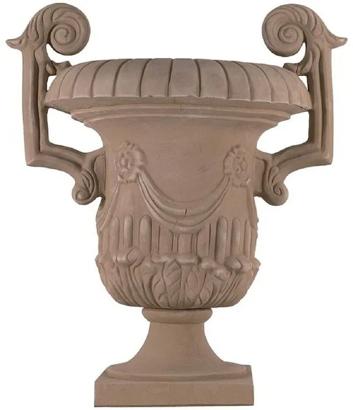 Top-Angebot Casa Padrino vase à fleurs baroque terre cuite Ø 63 x H. 73 cm - Vase en céramique fait main - Décoration de balcon terrasse jardin - Accessoires de décoration style baroque - Noble & Magnifique