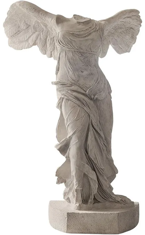 Preisknaller Casa Padrino sculpture Art Nouveau de luxe gris 106 x 98 x H. 320 cm - Statue en céramique faite à la main - Figurine de décoration de jardin - Décoration d'hôtel - Décoration Baroque & Art Nouveau