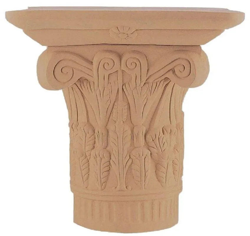 Casa Padrino pilier baroque terre cuite 80 x 80 x H. 73 cm - Colonne déco de céramique fait main - Décoration de Jardin de Terrasse Baroque Must-Have