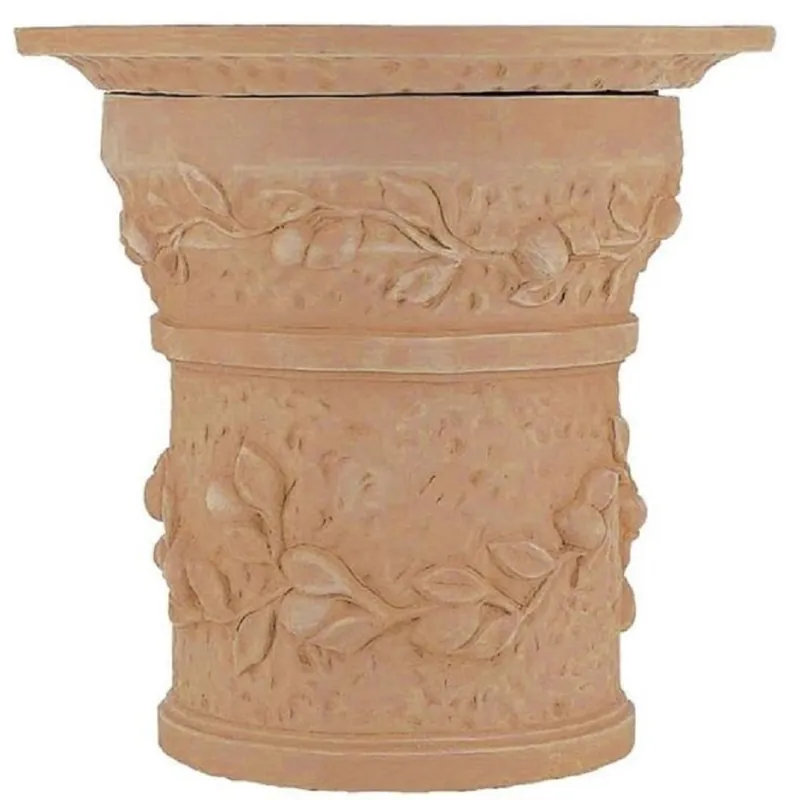 Top-Seller Casa Padrino pilier baroque terre cuite Ø 72 x H. 80 cm - Colonne déco de céramique fait main - Décoration de Jardin de Terrasse Baroque