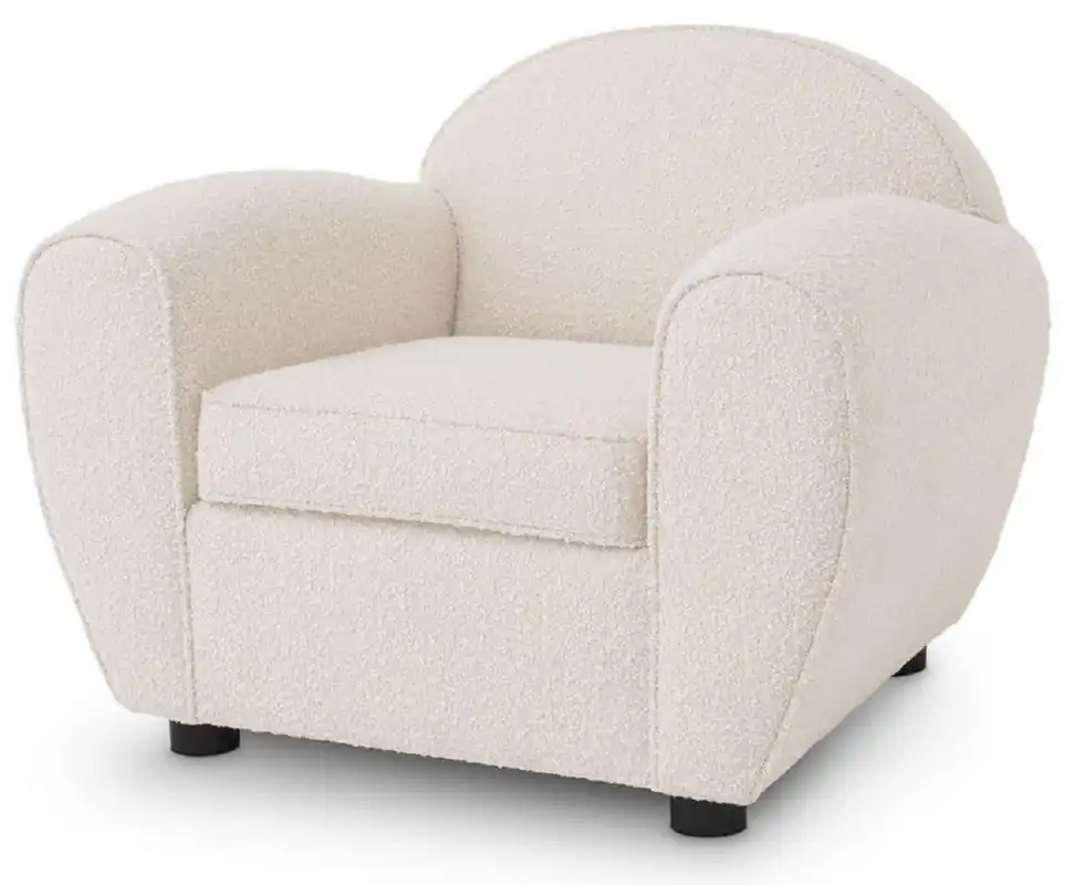 Solange Der Vorrat Reicht Casa Padrino fauteuil lounge Art Déco de luxe crème / noir 99 x 92 x H. 74 cm - Fauteuil de Salon - Mobilier de Salon de Luxe