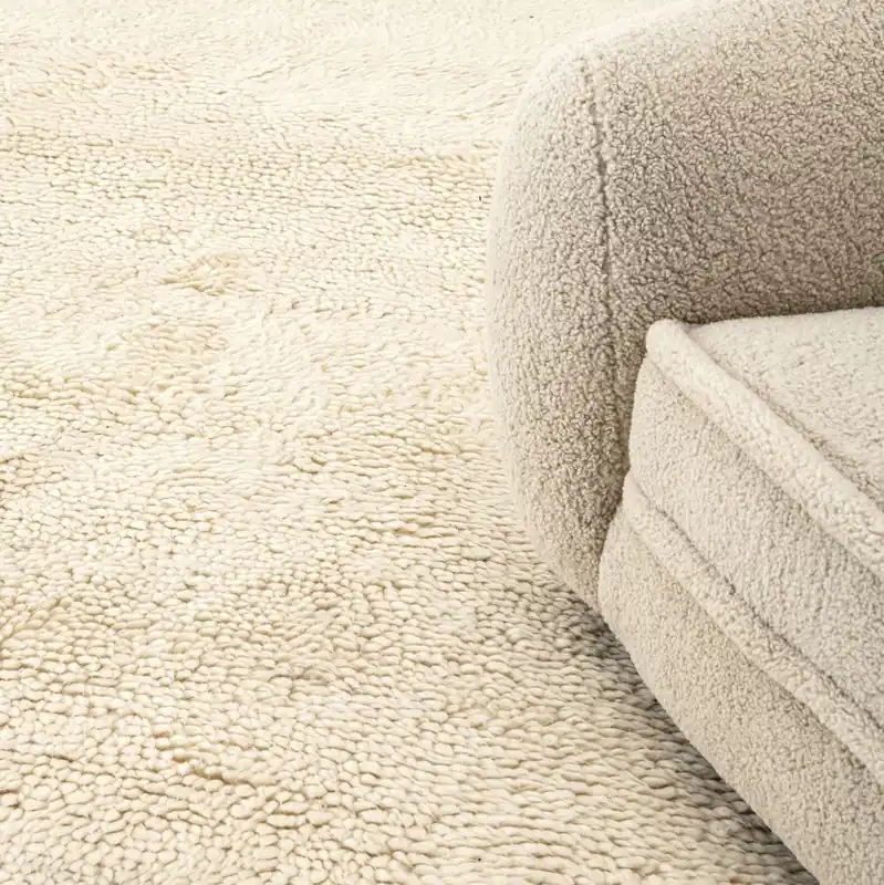 Casa Padrino tapis de luxe de laine de nouvelle zélande beige - Différentes Tailles - Tapis de salon tufté à la main - Accessoires de décoration de salon de luxe Direkt Vom Hersteller