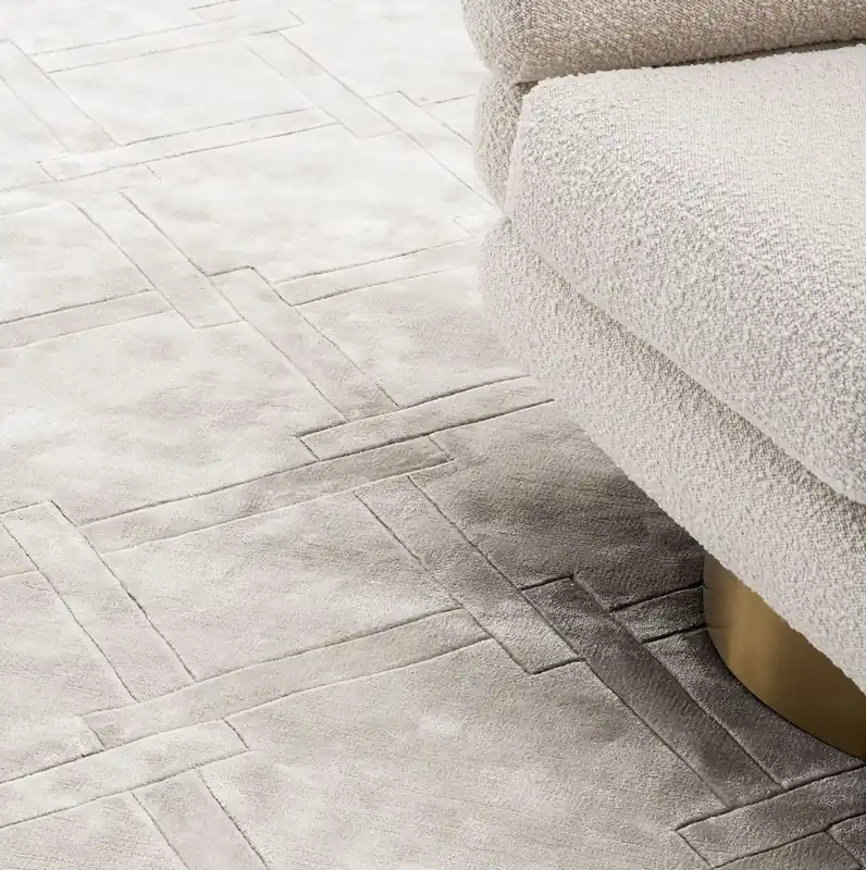 Casa Padrino tapis de luxe en viscose gris - Différentes Tailles - Tapis de salon tissé à la main - Décoration de Salon Preisknaller