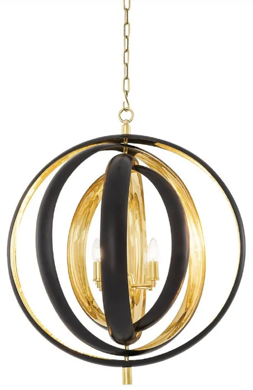 Casa Padrino lustre de luxe noir / laiton 71 x 63 x H. 84 cm - Lustre moderne pour hôtel et restaurant - Collection de Luxe Schneller Versand