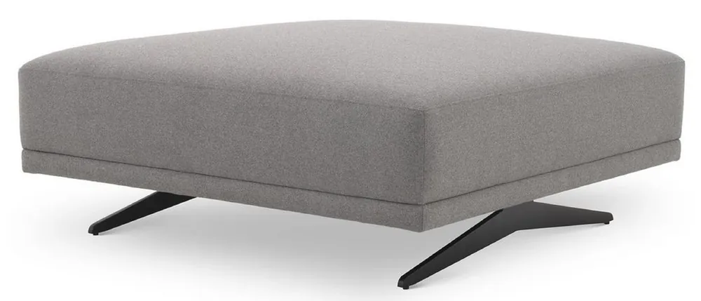 Garantierte Lieferung Casa Padrino tabouret de luxe gris / noir 108 x 108 x H. 41 cm - Meubles de Salon - Collection de Luxe