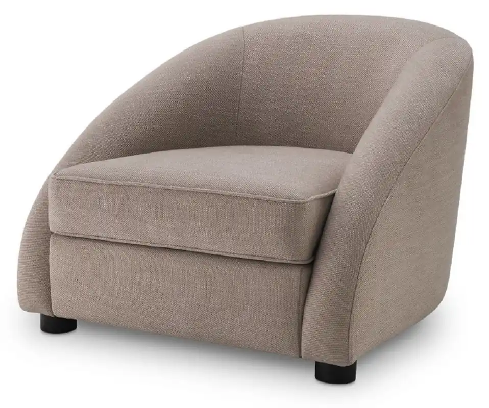 Casa Padrino fauteuil de luxe sable foncé / noir 88 x 80 x H. 65 cm - Fauteuil de Salon - Mobilier de Salon de Luxe Sichere Zahlung