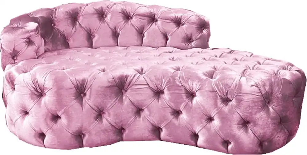 Casa Padrino Chaise Longue Chesterfield de Luxe en Velours - Différentes Couleurs - Meubles de Salon Chesterfield Preisknaller