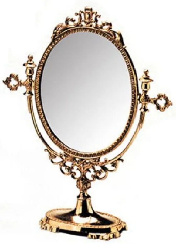 Casa Padrino miroir de maquillage baroque de luxe en laiton or 20 x H. 40 cm - Miroir de Table - Miroir Cosmétique - Accessoires de Décoration Baroque Preisreduziert