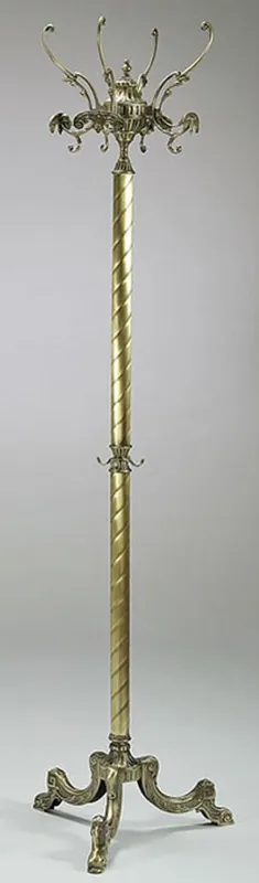 Casa Padrino stand de garde-robe baroque de luxe laiton / bronze 45 x 45 x H. 174 cm - Porte-manteau en laiton noble - Meubles d'Hôtel de Porte-Manteau Baroque Markenware