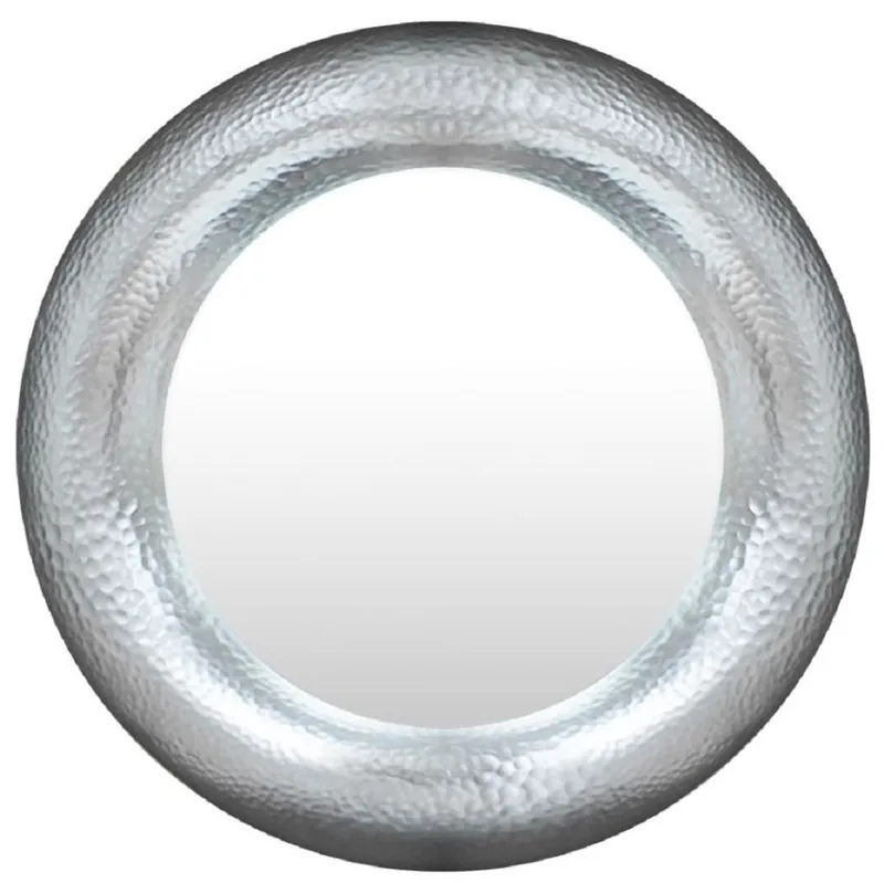 Rabatt Casa Padrino miroir de luxe argent Ø 120 cm - Miroir mural rond en fibre de verre - Miroir de salon - Miroir d'armoire - Collection de Luxe