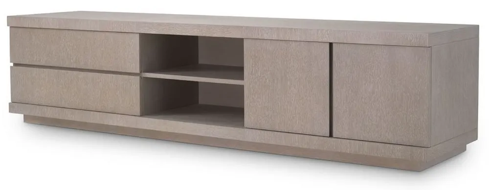 Casa Padrino armoire TV de luxe gris 220 x 52,5 x H. 53 cm - Meuble TV en bois massif - Meuble de Salon - Qualité de Luxe Angebot