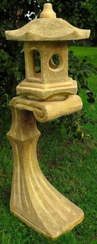 Casa Padrino lampe de jardin dans le style asiatique beige H. 135 cm - Lampe de jardin & terrasse résistante aux intempéries - Lampadaires extérieurs de jardin & terrasse Bestpreis
