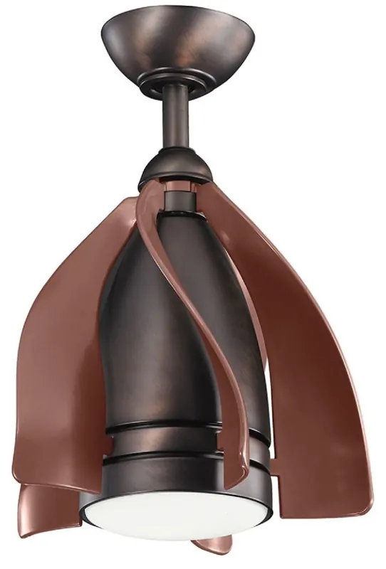Casa Padrino ventilateur de plafond design avec éclairage LED et télécommande bronze / marron Ø 38 cm - Qualité de Luxe Nur Für Kurze Zeit