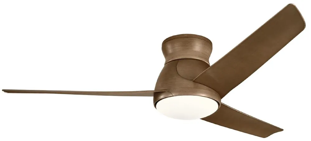 Must-Have Casa Padrino ventilateur de plafond de luxe marron 152 x H. 29 cm - Ventilateur moderne dimmable avec éclairage LED et télécommande - Accessoires de Luxe