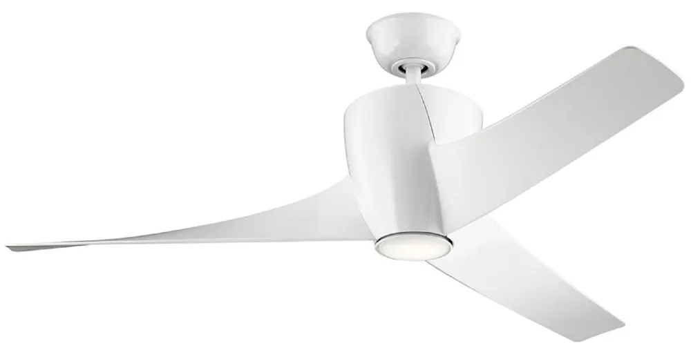 Casa Padrino ventilateur de plafond de luxe blanc 142 x H. 41 cm - Ventilateur moderne dimmable avec éclairage LED et télécommande - Accessoires de Luxe Geprüft