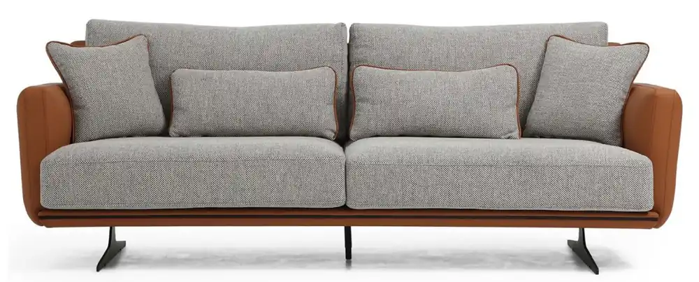 Casa Padrino canapé de luxe gris / marron / noir 230 x 100 x H. 80 cm - Canapé de salon moderne - Canapé d'Hôtel - Mobilier de Luxe Finale Aktion