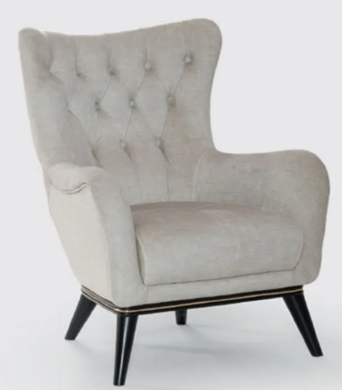 Kracherpreis Casa Padrino fauteuil Chesterfield de luxe gris / noir / or 80 x 80 x H. 100 cm - Fauteuil de Salon Moderne - Meubles de Salon Chesterfield