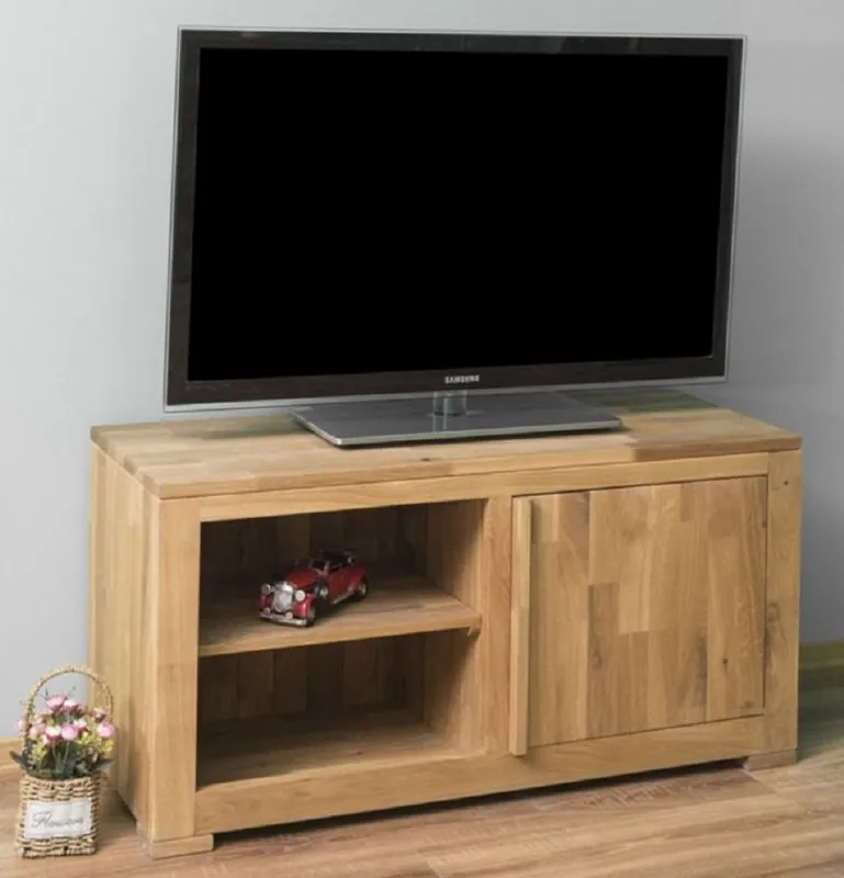Casa Padrino armoire TV de style campagnard naturelle 120 x 46 x H. 60 cm - Buffet en bois massif - Meubles de salon de style campagnard Direktkauf