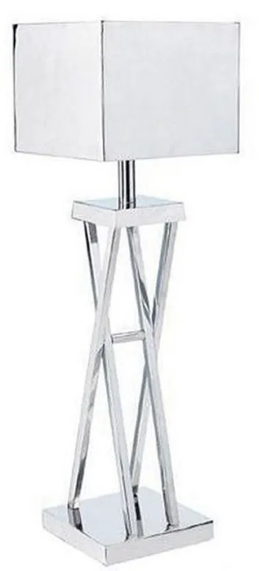 Bestseller Casa Padrino lampe de table design argent 16,5 x 12,5 x H. 52 cm - Lampe de bureau moderne en métal - Collection de Luxe