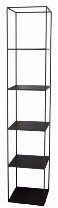 Expressversand Casa Padrino armoire étagère de luxe en métal noir 40 x 40 x H. 200 cm - Armoire de Salon - Armoire de Bureau - Mobilier de Luxe