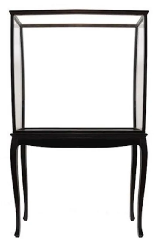 Casa Padrino vitrine de maquette de bateau de luxe noir 103 x 36 x H. 173 cm - Maquette vitrine de bateau - Vitrine de voilier - Vitrine de bateau en bois - Vitrine de modélisme Direktkauf