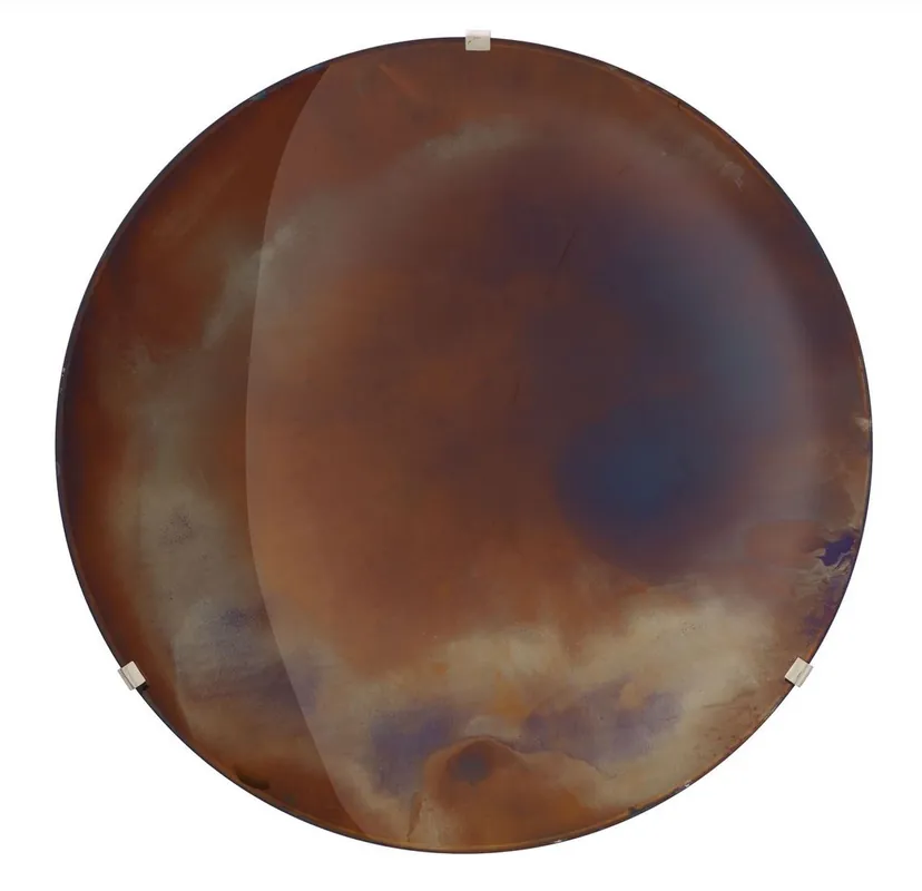 Expressversand Casa Padrino miroir de luxe violet Ø 104 cm - Miroir mural rond concave avec support mural - Collection de Luxe