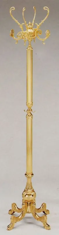 Casa Padrino stand de garde-robe baroque de luxe or 45 x 45 x H. 191 cm - Porte-manteau en laiton noble - Meubles de Porte-Manteau d'Hôtel Baroque Neuheit