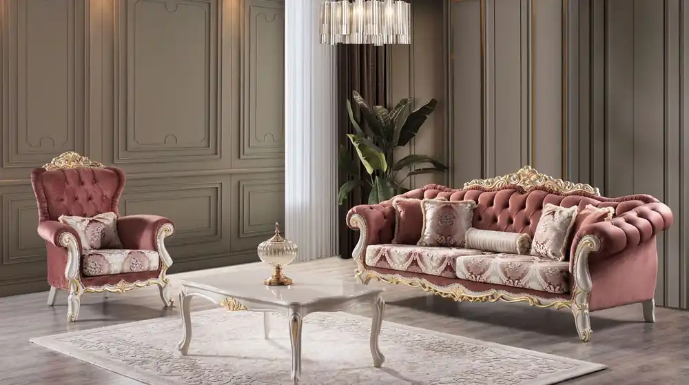 Casa Padrino ensemble de salon baroque de luxe rouge / blanc / or - 2 Canapés et 2 Fauteuils et 1 Table Basse - Mobilier de salon baroque magnifique Wochenendangebot