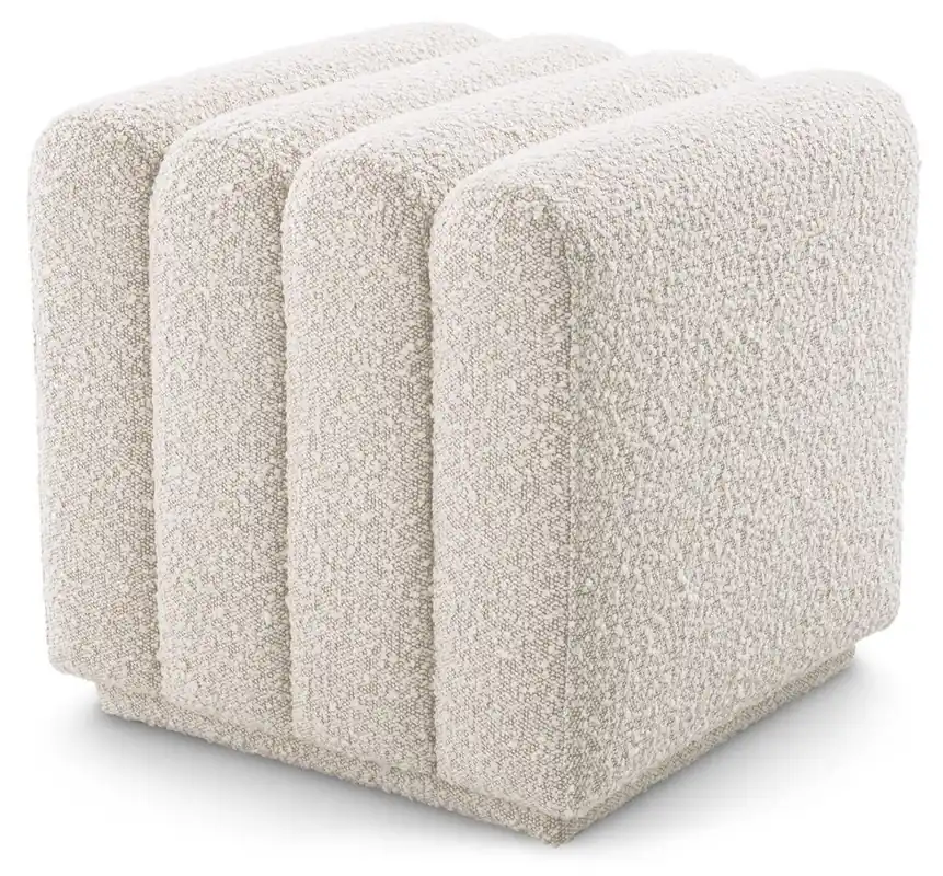 Neue Kollektion Casa Padrino tabouret de luxe crème 47 x 46 x H. 46 cm - Tabouret de salon capitonné - Mobilier de Luxe
