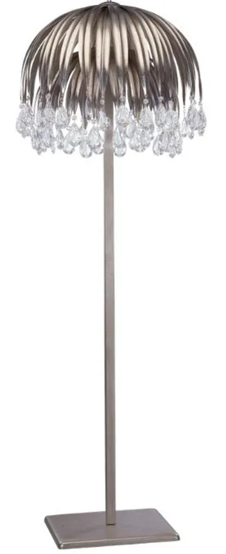 Casa Padrino lampadaire de luxe cristal argent Ø 60 x H. 190 cm - Lampadaire de métal moderne - Lampe d'Hôtel & Restaurant Begrenztes Angebot