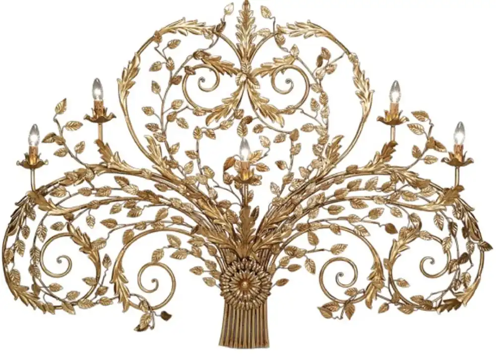 Geprüft Casa Padrino applique murale Art Nouveau de luxe or 160 x 20 x H. 110 cm - Elégante applique murale en métal - Appliques Baroques & Art Nouveau