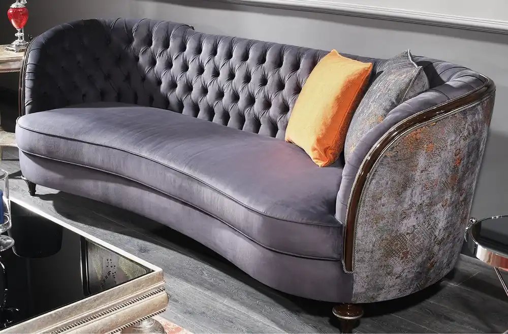 Schnäppchen Casa Padrino canapé baroque de luxe violet / marron / argent - Canapé de salon fait main - Mobilier de salon baroque