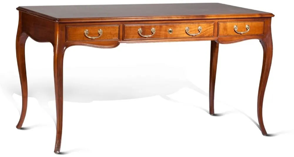 Casa Padrino bureau baroque de luxe marron - Table de bureau en bois massif fabriquée à la main avec 3 tiroirs - Mobilier de bureau baroque de haute qualité - Qualité de Luxe - Fabriqué en Italie Kracherpreis