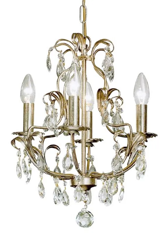 Bestseller Casa Padrino lustre cristal baroque de luxe argent Ø 35 x H. 45 cm - Lustre de Salon Baroque & Art Nouveau