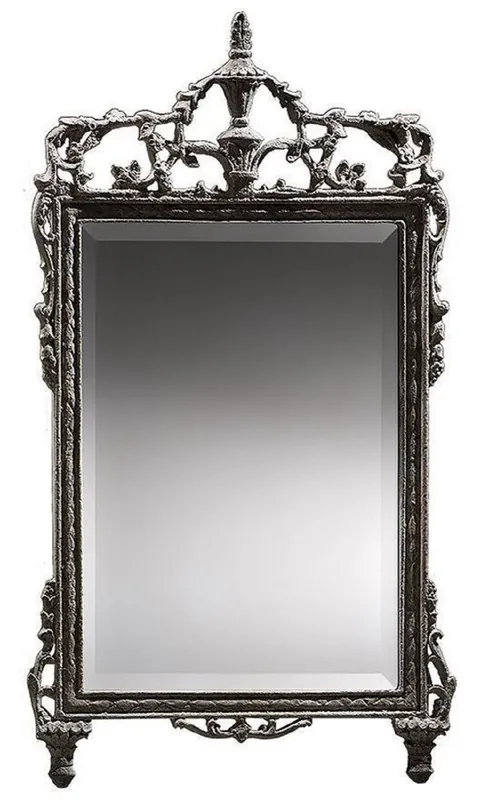 Preisknaller Casa Padrino miroir baroque gris - Magnifique miroir mural fait main de style baroque - Miroir armoire style antique - Miroir de salon - Mobilier Baroque - Accessoires de décoration baroques