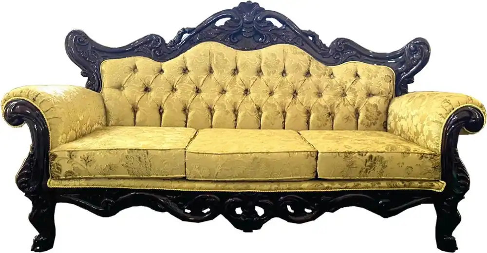 Casa Padrino canapé baroque de luxe or / marron foncé - Magnifique canapé de salon avec motif élégant - Mobilier de salon de style baroque Schnäppchen