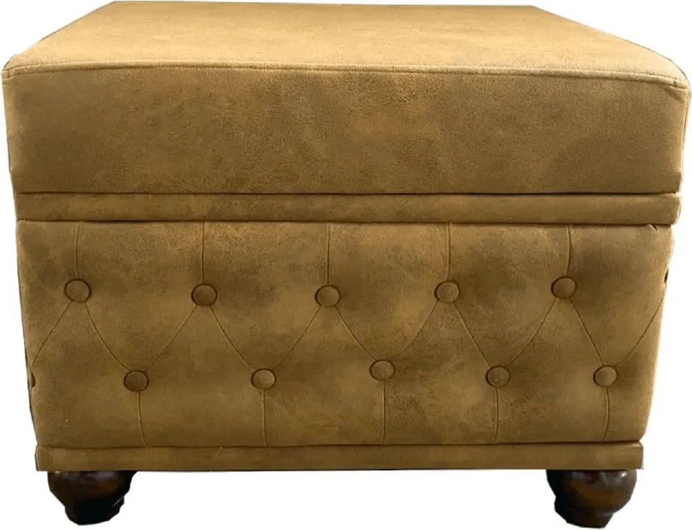 Casa Padrino tabouret Chesterfield marron antique 60 x 46 x H. 45 cm - Pouf - Meubles de Salon Chesterfield Jetzt Bestellen