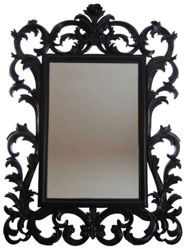 Casa Padrino miroir baroque de luxe noir - Miroir mural fait main de style baroque - Magnifiques accessoires de décoration baroque Expressversand