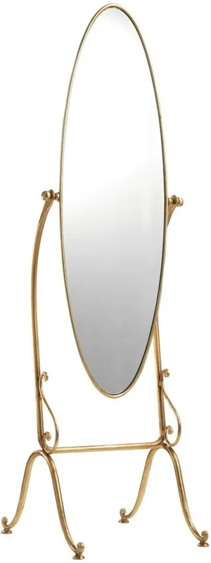 Casa Padrino miroir sur pied Art Nouveau de luxe or - Miroir de chambre ovale - Mobilier de Chambre Baroque et Art Nouveau Preisknaller