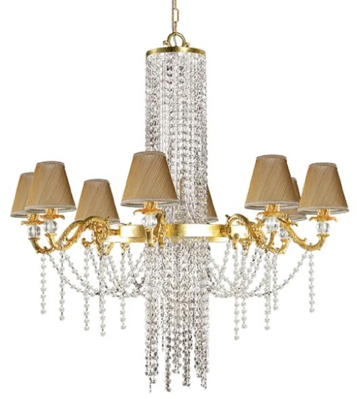 Markenware Casa Padrino lustre baroque de luxe or Ø 101 x H. 100 cm - Magnifique lustre avec verre cristal Swarovski noble - Mobilier Baroque - Noble & Magnifique