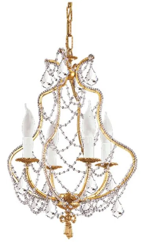 Schneller Versand Casa Padrino lustre baroque de luxe en cristal or Ø 39 x H. 53 cm - Magnifique lustre en verre cristal de Bohème - Qualité de Luxe