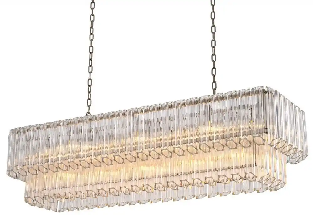Casa Padrino lustre de luxe argent 148 x 47 x H. 44 cm - Lustre Hôtel & Restaurant de Luxe - Qualité de Luxe Aktuell
