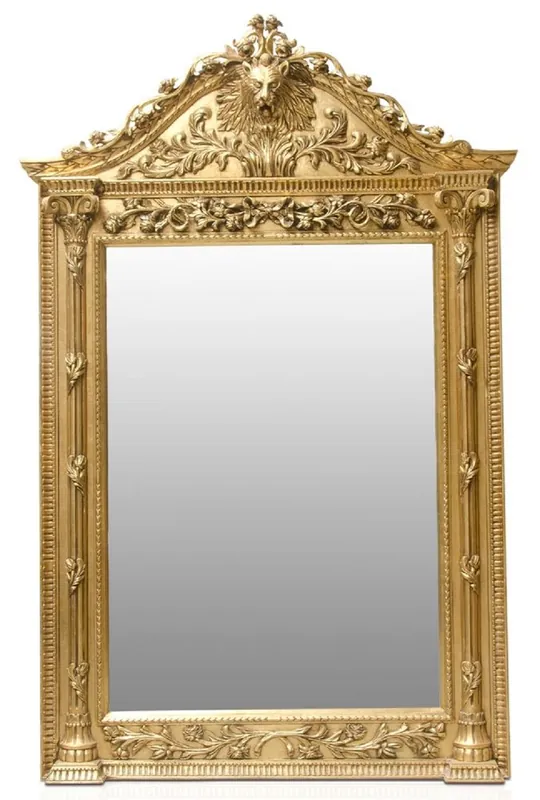 Casa Padrino miroir sur pied baroque de luxe or - Miroir en bois massif fait main de style baroque - Mobilier Baroque - Noble & Magnifique Mega-Angebot