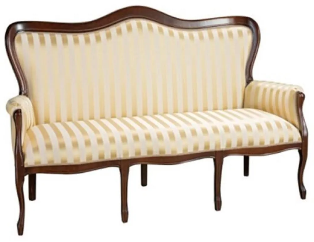 Casa Padrino canapé baroque de luxe avec rayures or / marron foncé 184 x 81 x H. 107 cm - Canapé de salon à rayures de style baroque - Mobilier de salon baroque Günstig