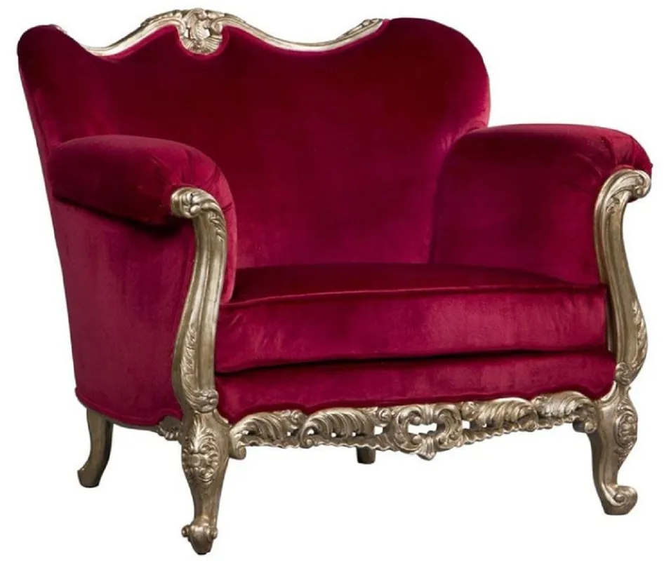 Beliebt Casa Padrino fauteuil baroque de luxe rouge / or antique - Magnifique fauteuil de salon de style antique - Mobilier de salon baroque - Noble & Magnifique