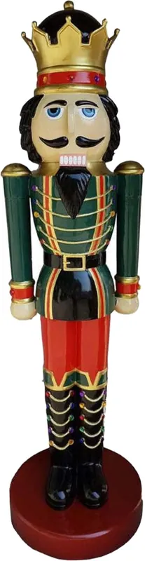 Casa Padrino Deko XXL sculpture casse-noix vert/rouge avec uniforme grandeur nature 200 cm - Noël Décoration de Noël décoration de grand magasin Beliebt
